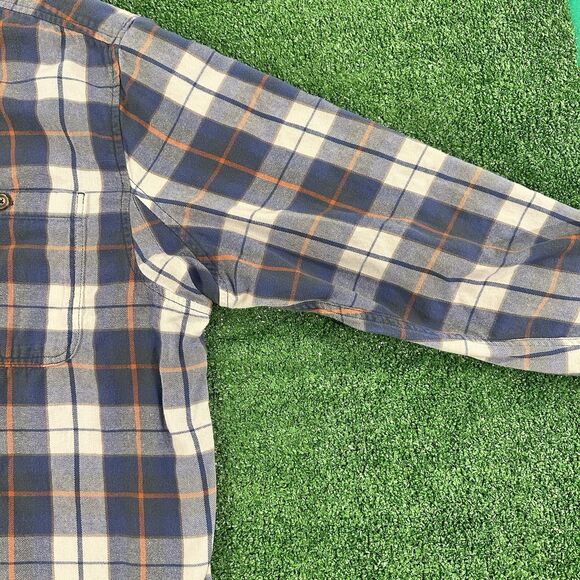 Duluth Trading Co Men's Flannel Shirt Blue Size 2XL Plaid Button Down Pockets - Picture 9 of 16